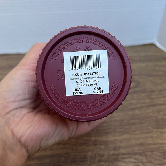 NWT Starbucks Holiday 2022 Pink Blush ‘Waxberry’ Ombre Bling Studded Tumbler - Picture 8 of 9